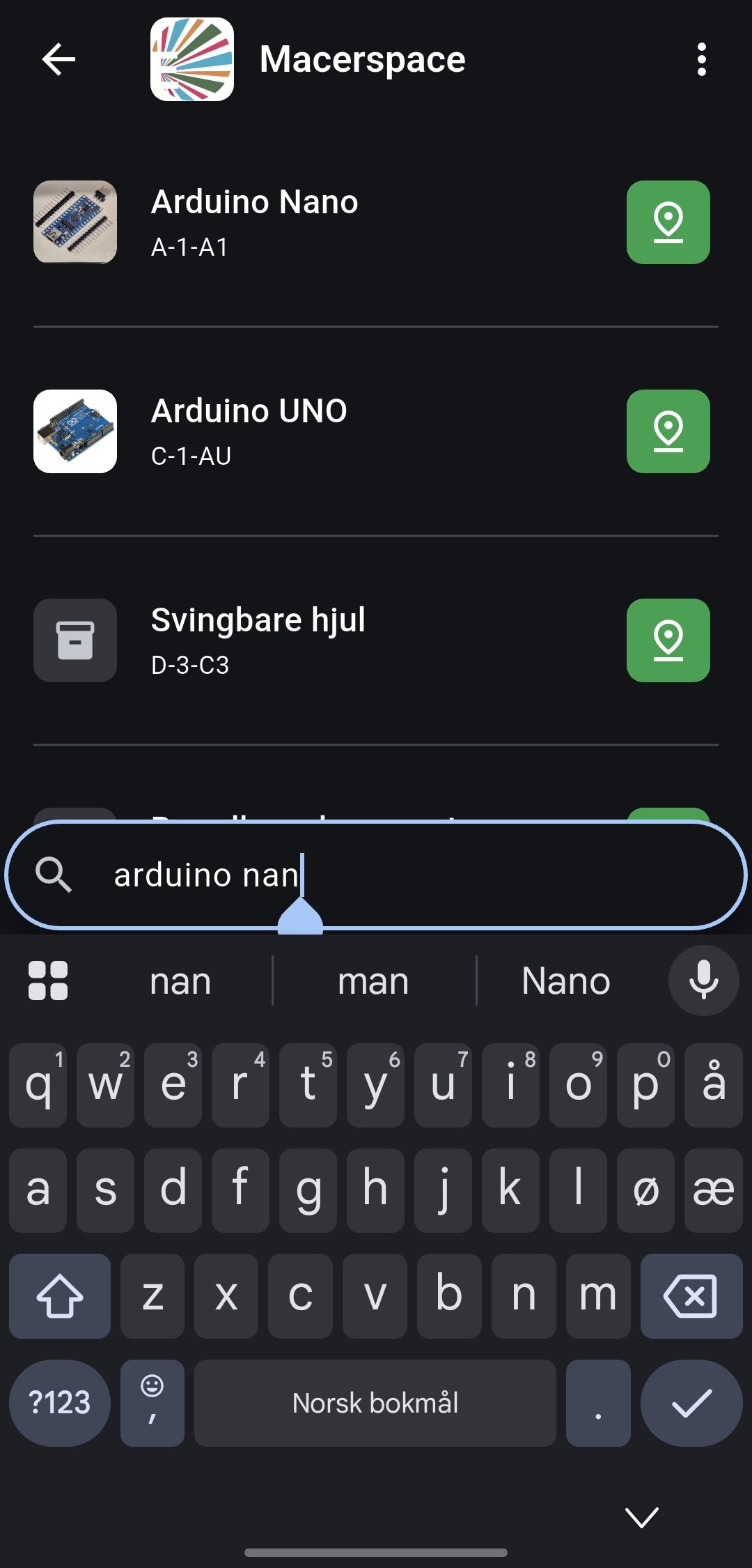Steg 2: søk i inventar